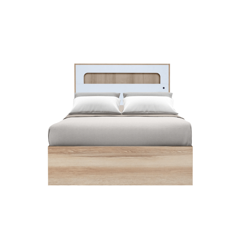 ชุดห้องนอน + ที่นอนสปริง 3.5 ฟุต WISDOM DESIGN FURNITURE รุ่น ARISTA 2 สี แอช/ขาว_2